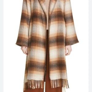 La Ligne Multicolor Fringe Coat